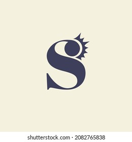 Plantilla de diseño de logotipo ligero de la letra S. Ilustración vectorial de existencias aislada en fondo blanco