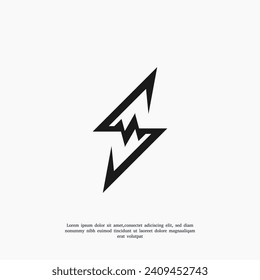 letter S lightning and sound wave logo design template