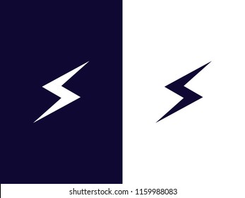 Letter S like lightning sign. Electricity power symbol concept. Thunder vector logo design element. Flash emblem template. Power fast speed logotype