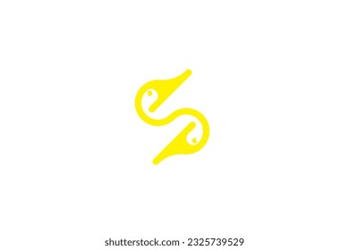 Letter S Like Swan Logo