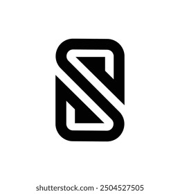 Letter S line art creative unique elegant logo