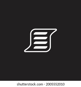 letter s line art text paper symbol vector