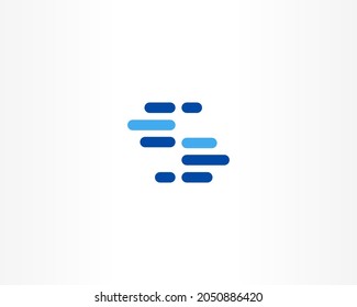 letter S with line concept design icon