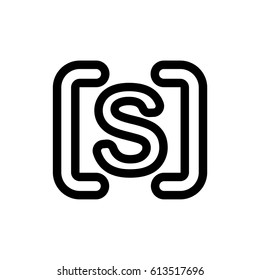 Letter S line icon