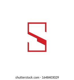 Logo de la línea de la letra. Cartas abstractas 