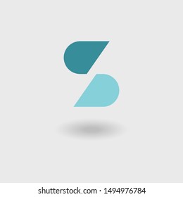 Letter S line logo design 2 color. Universal elegant vector sign design. Graphic alphabet symbol for corporate business identity