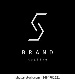 Letter S line logo design hexagon. Universal elegant vector sign design. Graphic alphabet symbol for corporate business identity. Letter S logo isolated. hexagon logo