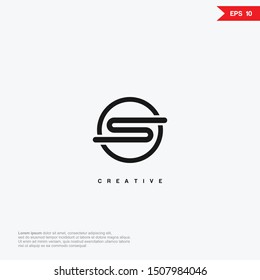 Letter S line logo design template. Universal vector icon. Modern logotype symbol. eps10