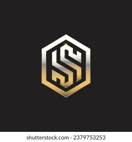 Letter S line logo design. Luxury elegant vector element. Premium business logotype. Graphic alphabet symbol for corporate business identity