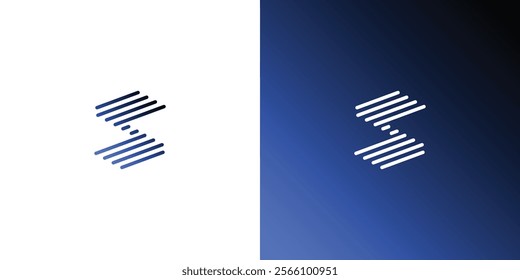 Letter S with Line Logo Design