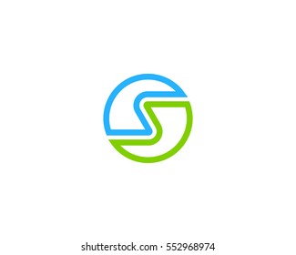Letter S Line Logo Design Element