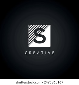 Letter S Line Logo Icon with Elegant Vector Template.
