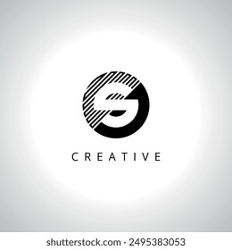 Letter S Line Logo Icon mit eleganter Circle Vektorgrafik Design.