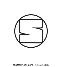 letter s linear simple logo 