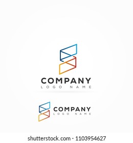 Letter S lines logo