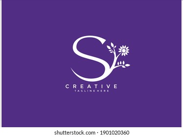 Letter S Linked Fancy Logogram Flower Logotype
