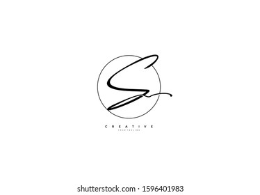 Letter S Linked Line Circle Signature Logotype Font