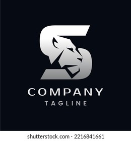 Letter S Lion Head Logo Design