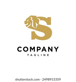 Letter S Lion Head Logo Icon Vector
