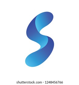 Letter S liquid logo, Initial S logo