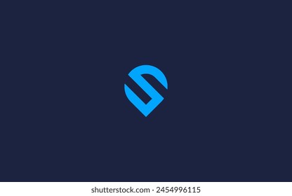 letter s with location logo icon design vector design template inspiration