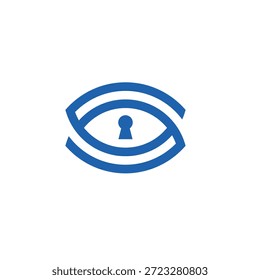Logotipo de ojo de bloqueo de letra S 