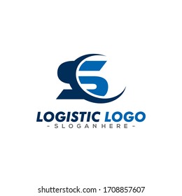 Letter S For Logistic Logo Vector. Modern Delivery Service Logo Template Design.