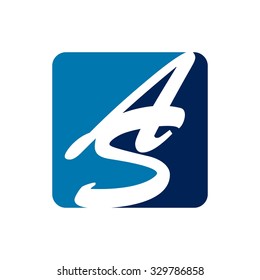 letter A and letter S logo