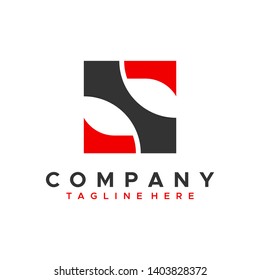 Letter S Logo Abstract Square Logo Vector Design