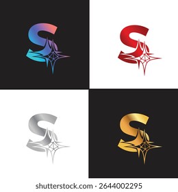 Letter S logo, S logo, AI logo set, modern and minimal design, tech-inspired, colorful icons and symbols, suitable for artificial intelligence, innovation, branding, startups, and digital identity.