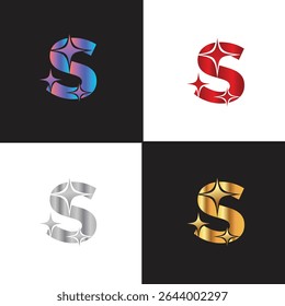 Letter S logo, S logo, AI logo set, modern and minimal design, tech-inspired, colorful icons and symbols, suitable for artificial intelligence, innovation, branding, startups, and digital identity.