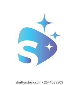 Letra logotipo S, logotipo S, conjunto de logotipo AI, design moderno e mínimo, inspirado na tecnologia, ícones e símbolos coloridos, adequado para inteligência artificial, inovação, marca, start-ups e identidade digital.