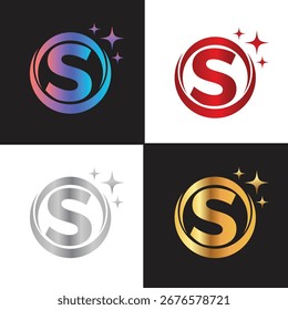 Logotipo de la letra S, logotipo de la S, sistema del logotipo de la IA, diseño moderno y mínimo, iconos y símbolos coloridos inspirados en la tecnología, convenientes para la inteligencia artificial, la innovación, la marca, las startups, y la identidad digital.