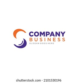 letter S logo and air bubbles. initial S for business.