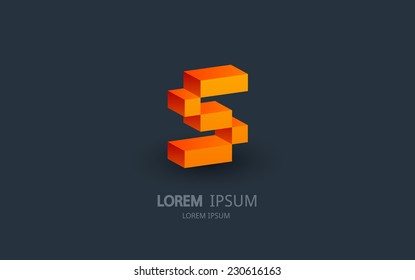 Letter S logo. Alphabet logotype vector design.