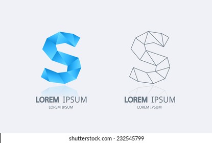 Letter S logo. Alphabet logotype vector design.