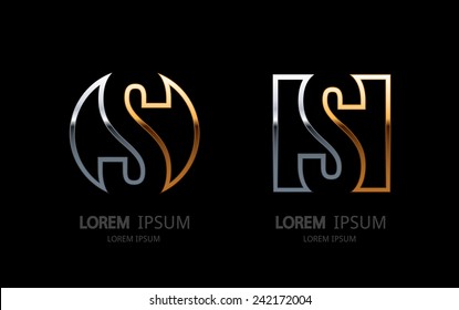 Letter S logo. Alphabet logotype vector design.