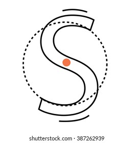 Letter S logo. Alphabet logotype vector design.