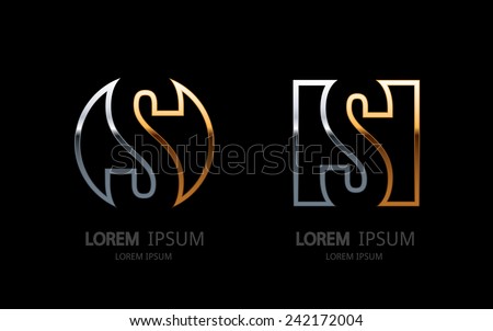 Letter S logo. Alphabet logotype vector design.