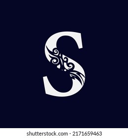 Letter S logo. Alphabet sticker design, emblem for business, company, shops, hotels, vector illustrator