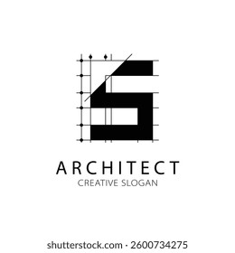 Letter S logo architecture for construction company. property template vector illustration for your brand.