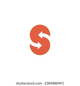 Letter S logo with an arrow inside