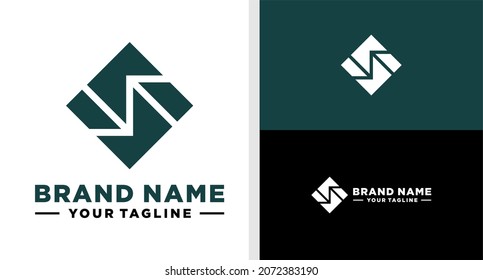 LETTER S LOGO ARROW NEGATIVE SPACE FINANCE EDITABLE