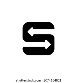 Letter S logo. S arrow logo vector. Alphabet S arrow design