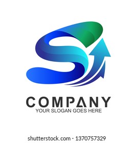 letter s logo with arrows