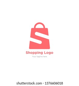 letter S logo in the bag symbol for your market shop