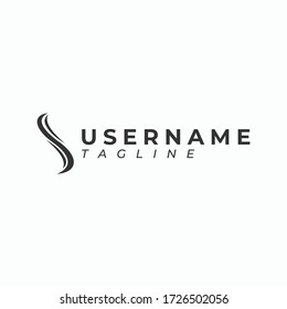 The letter s logo with a black feminine style.