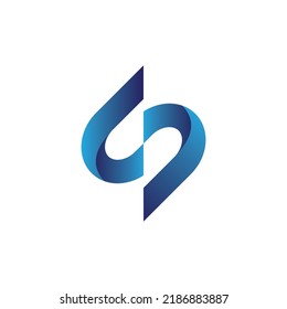 Letter S Logo Blue Color Stock Vector (Royalty Free) 2186883887 ...