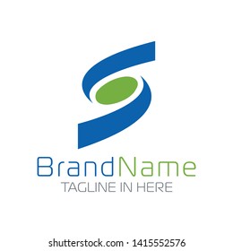Letter S Logo With Blue and Green Color