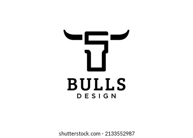 Letter S logo, Bull logo,head bull logo, monogram Logo Design Template